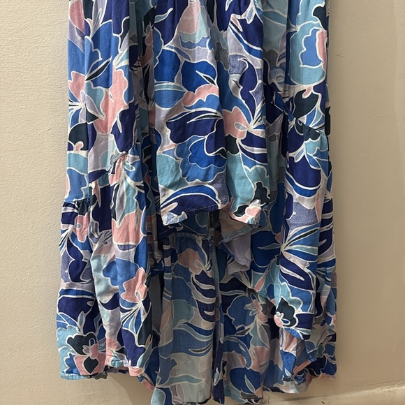 Able the label - Anthropologie - some hi-low Floral Blue Maxi Dress- medium - Picture 4 of 6